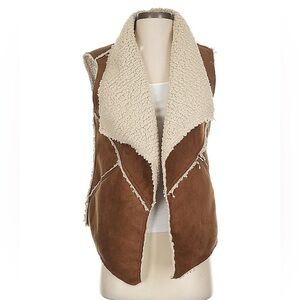 Sanctuary Faux Suede Sherpa Shearling Vest